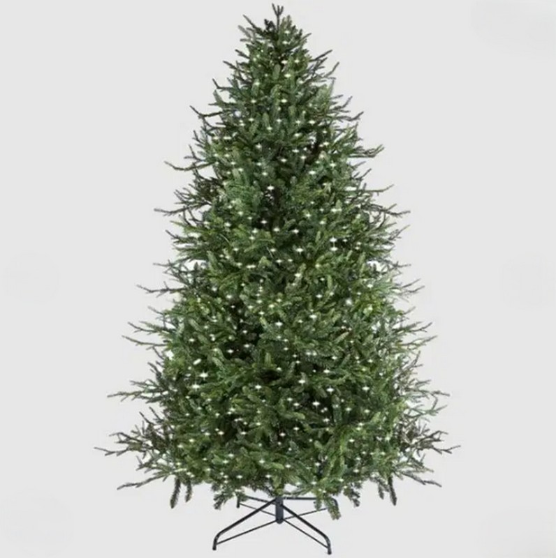 Albero di Natale alto 180 x 136 cm con 2664 rami e 3000 luci preinstallate